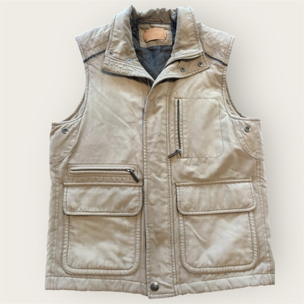 SEA BARRIER | Men’s khaki multi pocket utility vest fishing vest outdoor small